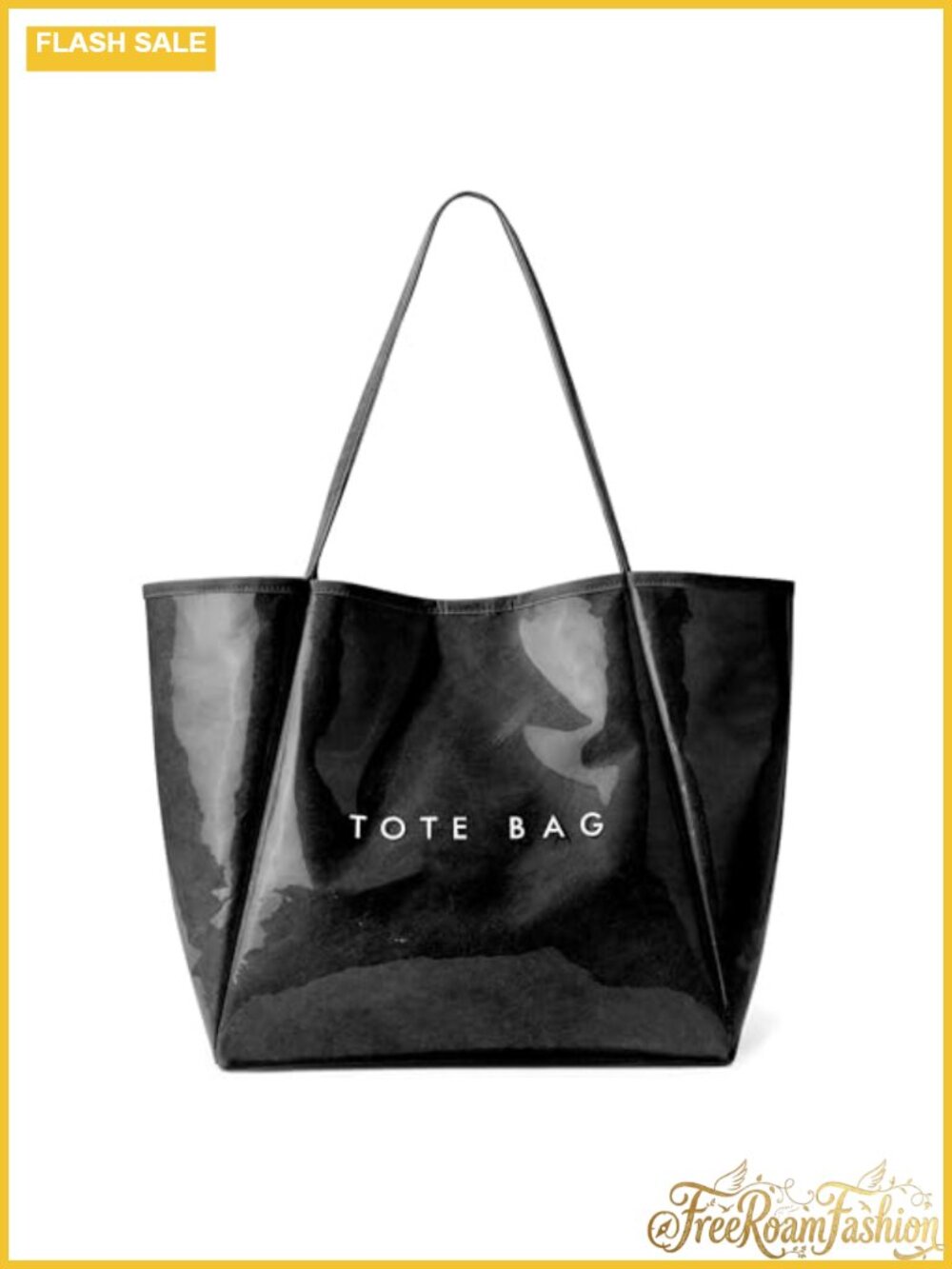 KALIDI PVC Tote Bag Large Jelly Purse Kraft Paper Travel Beach Bag